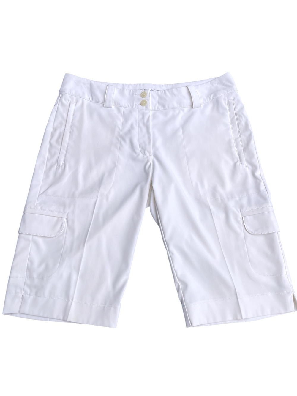 Nike Golf White Lightweight Cargo Zip Pocket Bermuda Shorts (6)